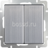 WL02-SW-2G /Выключатель двухклавишный (глянцевый никель)
